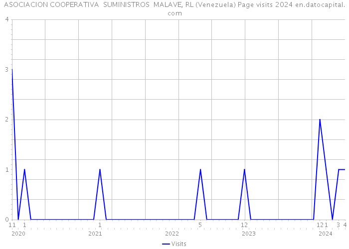 ASOCIACION COOPERATIVA SUMINISTROS MALAVE, RL (Venezuela) Page visits 2024 