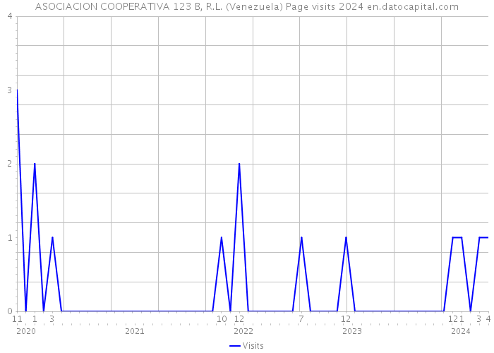 ASOCIACION COOPERATIVA 123 B, R.L. (Venezuela) Page visits 2024 