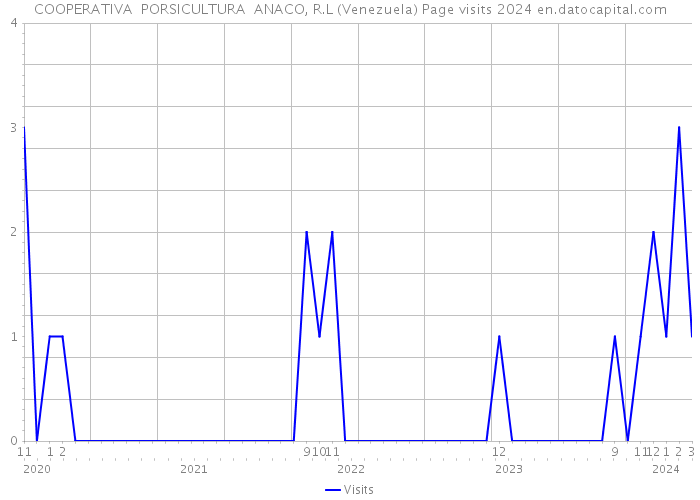 COOPERATIVA PORSICULTURA ANACO, R.L (Venezuela) Page visits 2024 