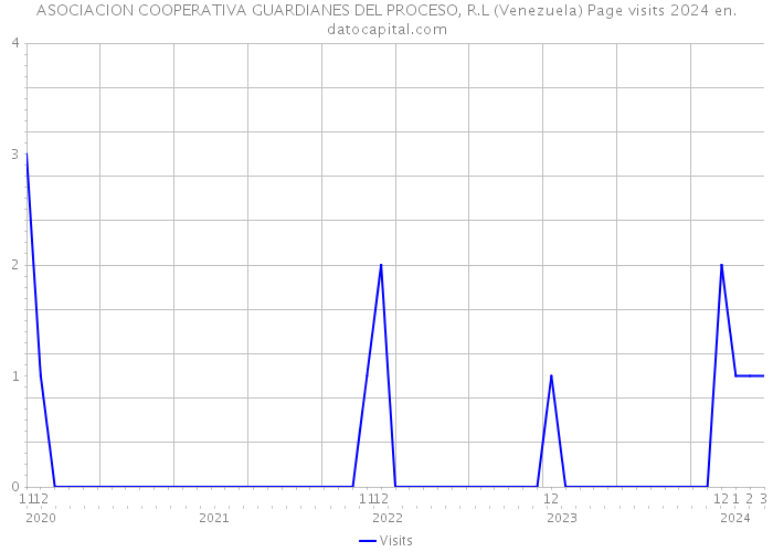 ASOCIACION COOPERATIVA GUARDIANES DEL PROCESO, R.L (Venezuela) Page visits 2024 