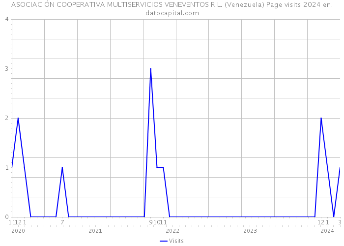 ASOCIACIÓN COOPERATIVA MULTISERVICIOS VENEVENTOS R.L. (Venezuela) Page visits 2024 