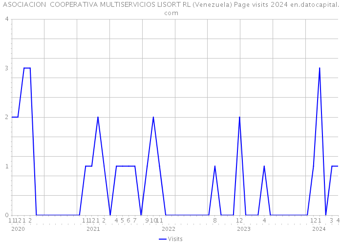 ASOCIACION COOPERATIVA MULTISERVICIOS LISORT RL (Venezuela) Page visits 2024 