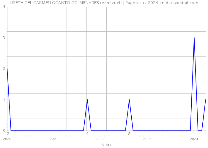 LISETH DEL CARMEN OCANTO COLMENARES (Venezuela) Page visits 2024 