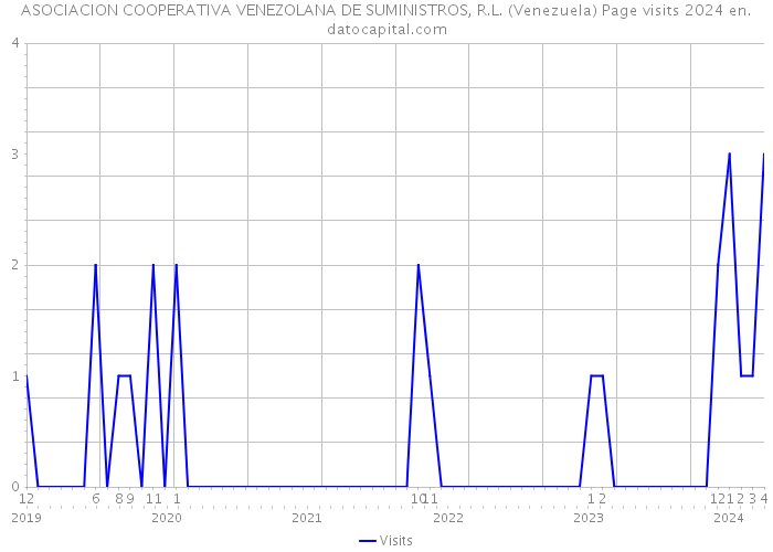 ASOCIACION COOPERATIVA VENEZOLANA DE SUMINISTROS, R.L. (Venezuela) Page visits 2024 