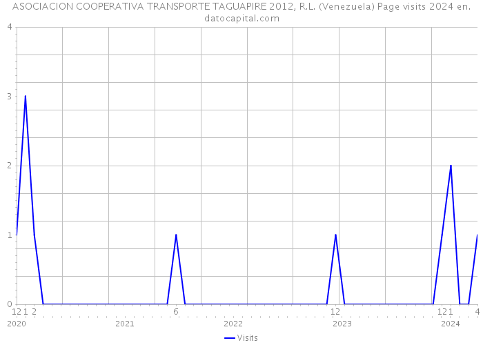 ASOCIACION COOPERATIVA TRANSPORTE TAGUAPIRE 2012, R.L. (Venezuela) Page visits 2024 
