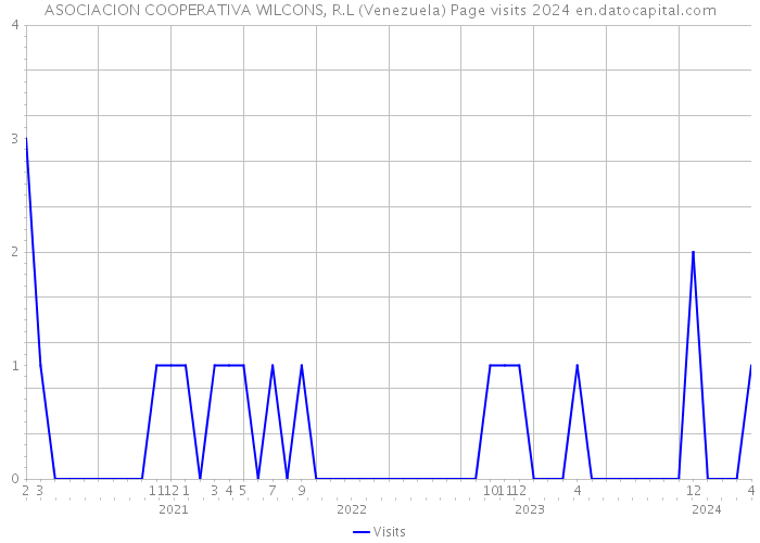 ASOCIACION COOPERATIVA WILCONS, R.L (Venezuela) Page visits 2024 