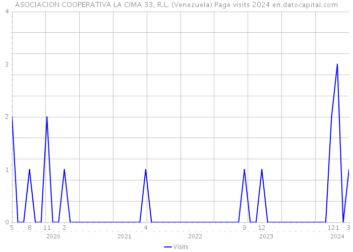 ASOCIACION COOPERATIVA LA CIMA 33, R.L. (Venezuela) Page visits 2024 
