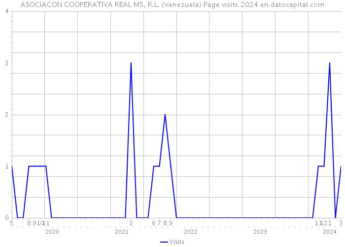 ASOCIACON COOPERATIVA REAL M5, R.L. (Venezuela) Page visits 2024 