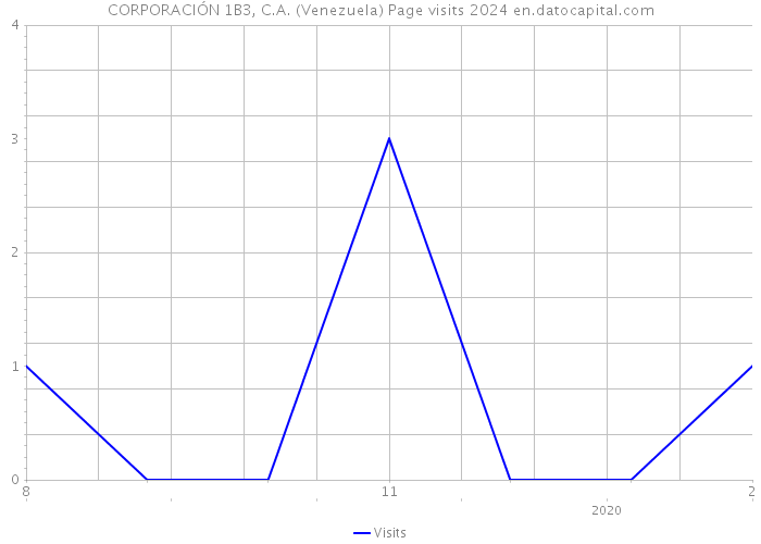 CORPORACIÓN 1B3, C.A. (Venezuela) Page visits 2024 