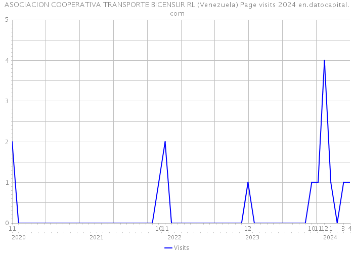 ASOCIACION COOPERATIVA TRANSPORTE BICENSUR RL (Venezuela) Page visits 2024 