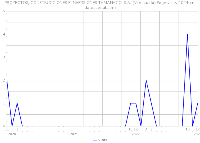 PROYECTOS, CONSTRUCCIONES E INVERSIONES TAMANACO, S.A. (Venezuela) Page visits 2024 