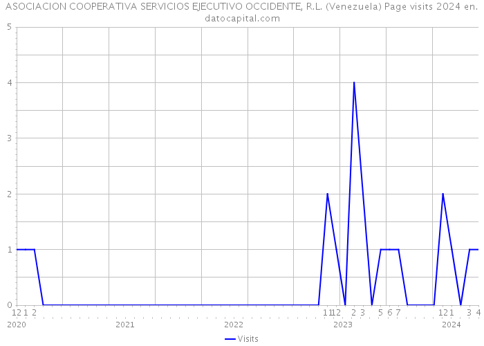 ASOCIACION COOPERATIVA SERVICIOS EJECUTIVO OCCIDENTE, R.L. (Venezuela) Page visits 2024 