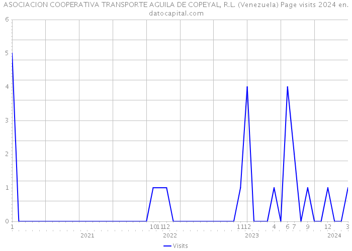 ASOCIACION COOPERATIVA TRANSPORTE AGUILA DE COPEYAL, R.L. (Venezuela) Page visits 2024 