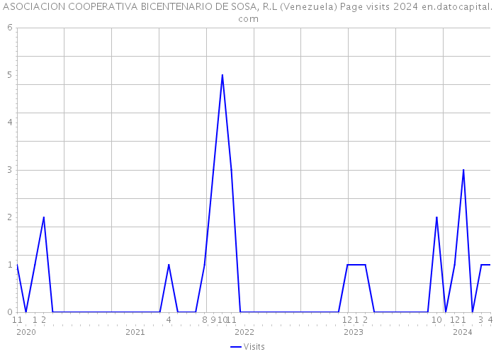 ASOCIACION COOPERATIVA BICENTENARIO DE SOSA, R.L (Venezuela) Page visits 2024 