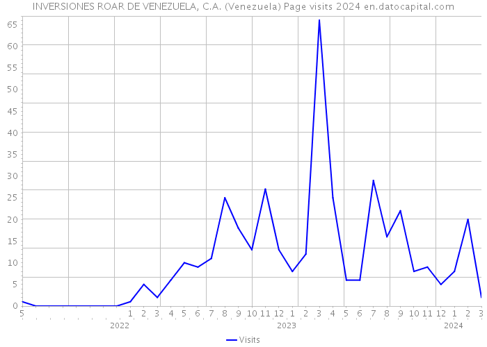 INVERSIONES ROAR DE VENEZUELA, C.A. (Venezuela) Page visits 2024 